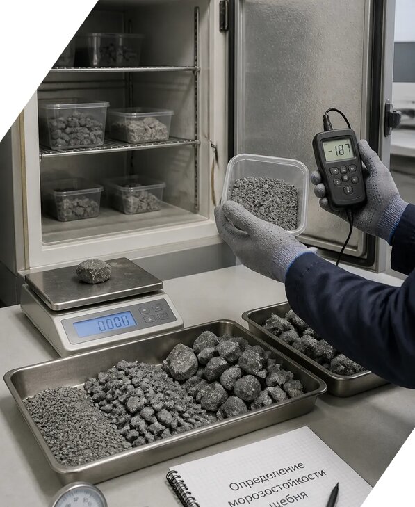Определение морозостойкости щебня в Лобне от 3614 р. | ЭкспертизаРоссия